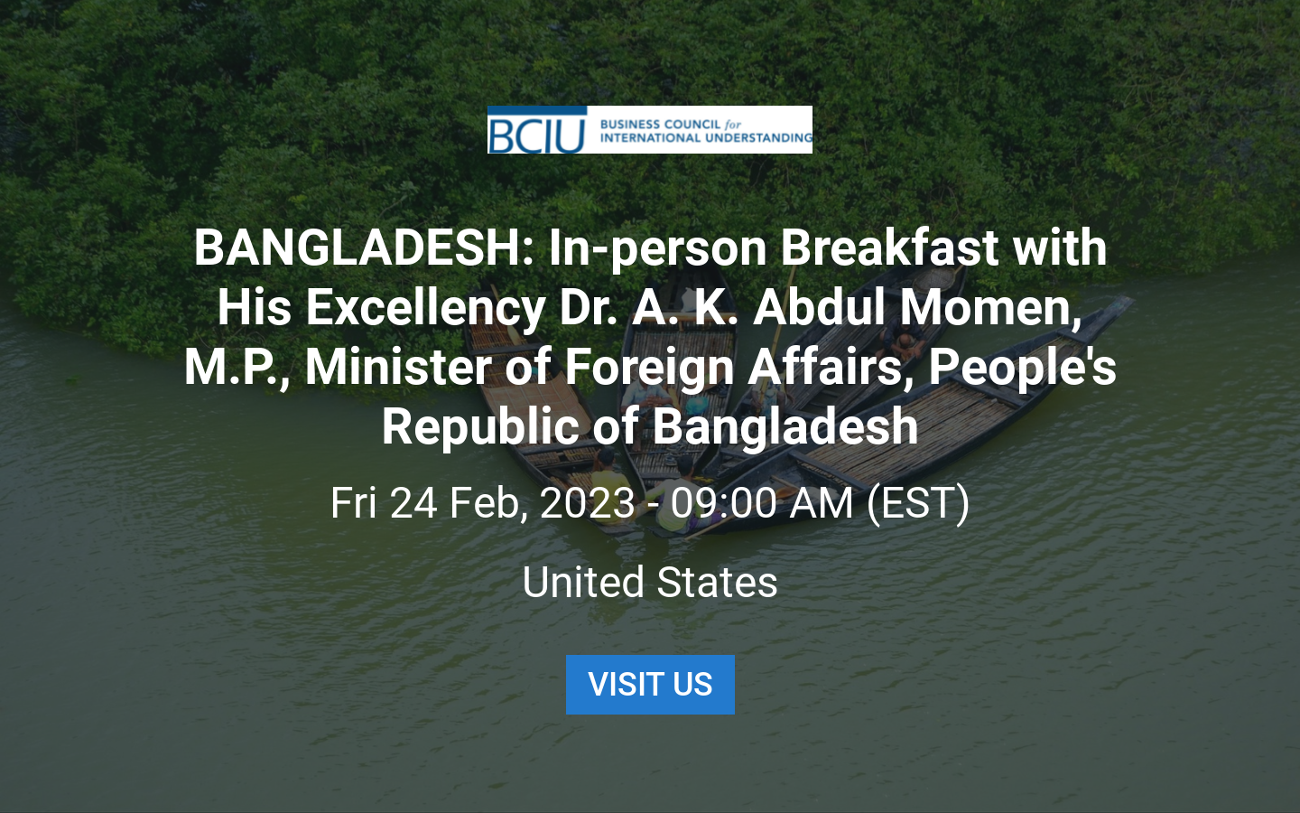 BANGLADESH In person Breakfast With His Excellency Dr A K Abdul 