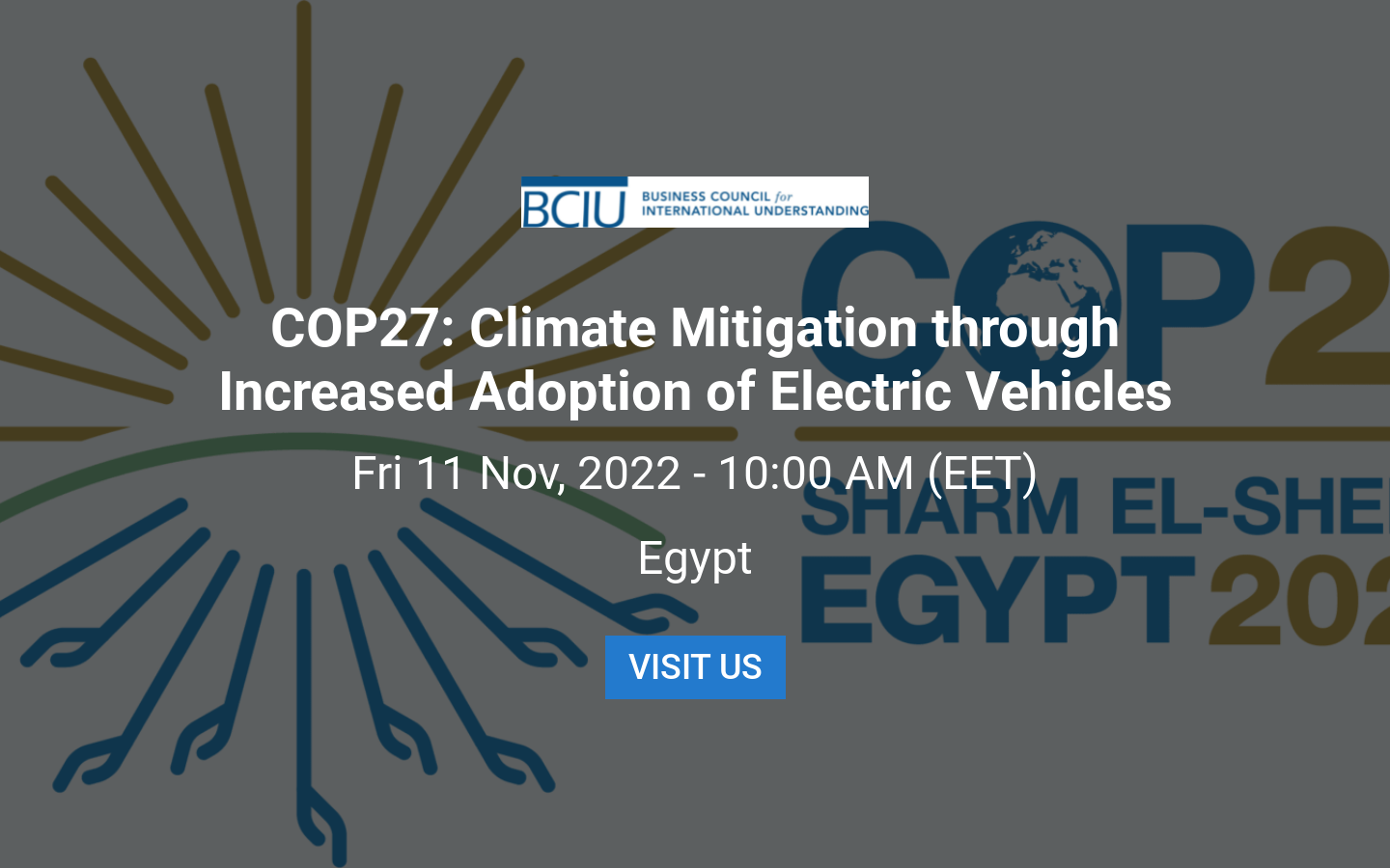 COP27 Climate Mitigation through Increased Adoption of Electric Vehicles