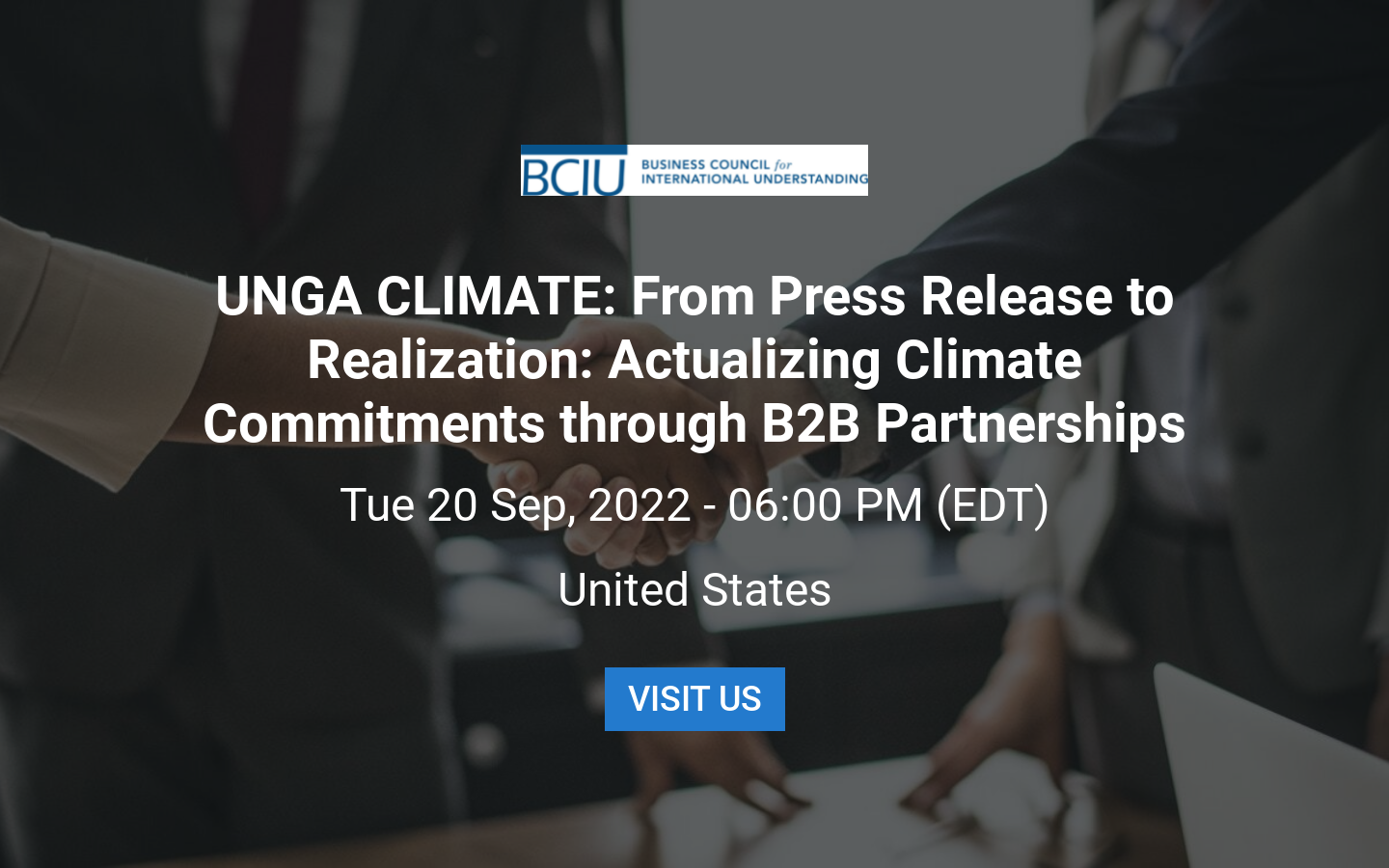 UNGA CLIMATE: From Press Release to Realization: Actualizing Climate